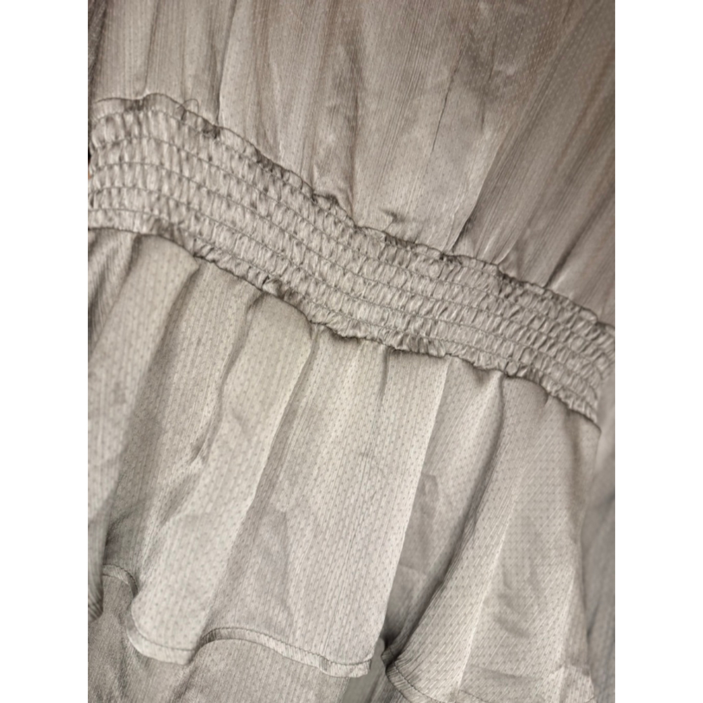 Alter’d State Sage Green Tiered Mini Dress Smocked Waist Long Sleeve Size M - Picture 6 of 8